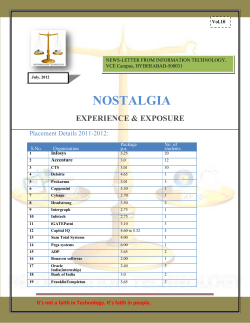 NOSTALGIA - News Letter - Volume 10