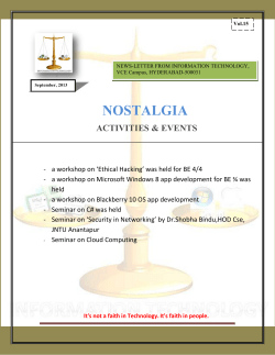 NOSTALGIA - News Letter - Volume 15