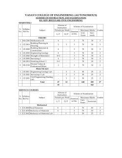 BE 2/4 I & II Semester (2015-16) Autonomous