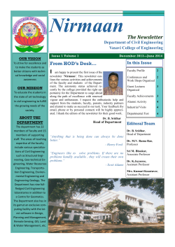 Nirmaan - Issue 01 Volume 01 (Dec'2013&mdash;Jun'2014)