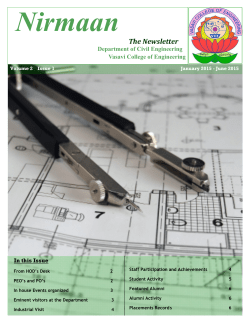 Nirmaan - Issue 01 Volume 02 (Jan'2015&mdash;Jun'2015)