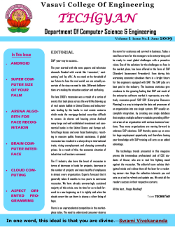 TECHGYAN - Volume 01 - Issue 01 - June 2009
