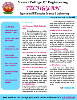 TECHGYAN - Volume 04 - Issue 01 - April 2012