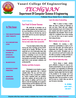 TECHGYAN - Volume 05 - Issue 01 - January 2013