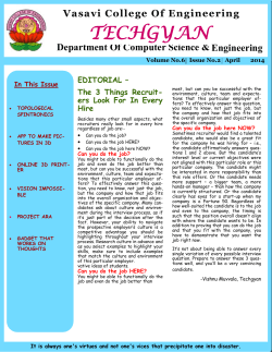 TECHGYAN - Volume 06 - Issue 02 - April 2014