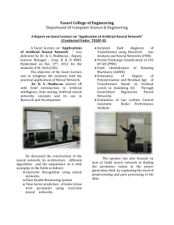A Report on Guest Lecture on “Application of Artificial Neural Network”