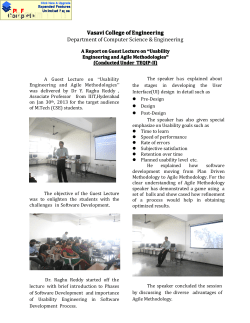A Report On Guest Lecture on SE