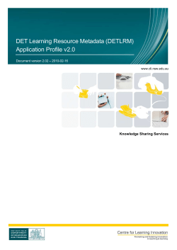 DET learning resource metadata (DETLRM)