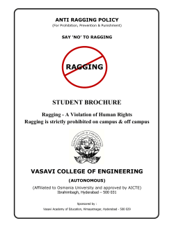 Download - College Anti Ragging Policy - Student Brochure.
