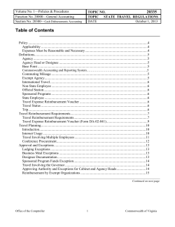 State Travel Regulations