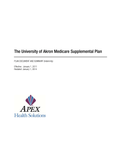 The University of Akron Medicare Supplemental Plan