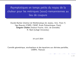 Asymptotique en temps petit du noyau de la chaleur pour les vari&eacute;t&eacute;s sous riemanniennes