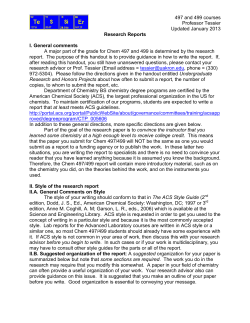 Guide to writing research reports and honors projects