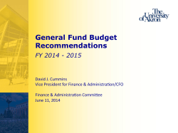 Budget presentation to the Board of Trustees