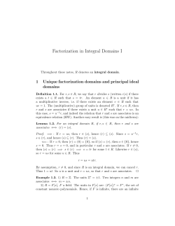 Factorization in Integral Domains