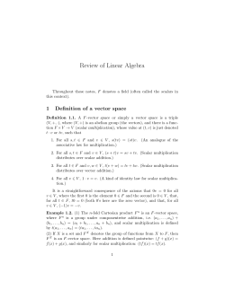 Review of linear algebra