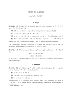 Notes on Algebra, by Marc Culler