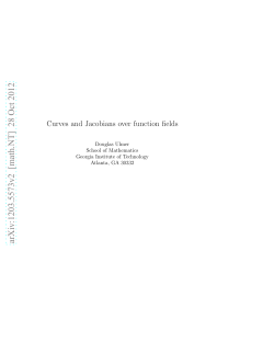 Curves and Jacobians over function fields