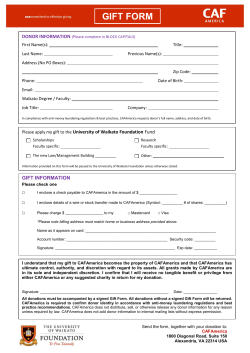 CAFAmerica gift form