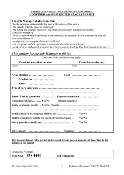 Confined and Restricted Spaces Permit