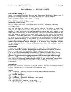 Stem Cell Engineering by Dr. Leipzig