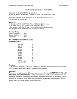 Introduction to Elastomers by Dr. Dhinojwala
