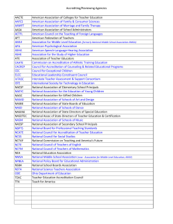 Accrediting Bodies acronyms list