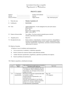 Mate 3012 M todos Cuantitativos II