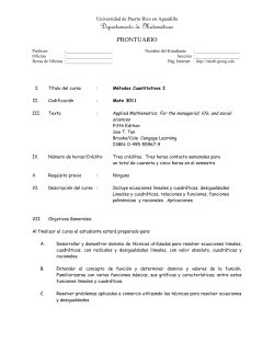 Mate 3011 M todos Cuantitativos I