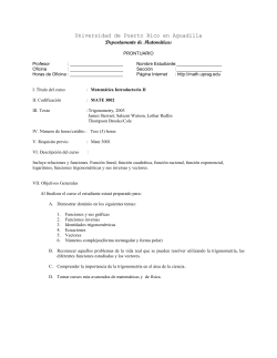 Mate 3002 Matem tica Introductoria II