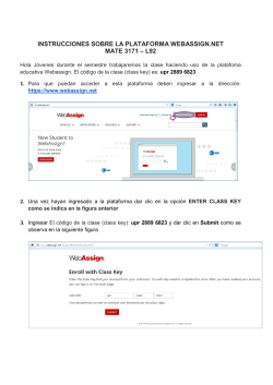 Ejemplo de como registrarse en WebAssign