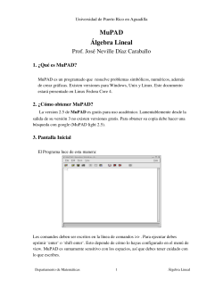 Manual de MuPAD para lgebra Lineal