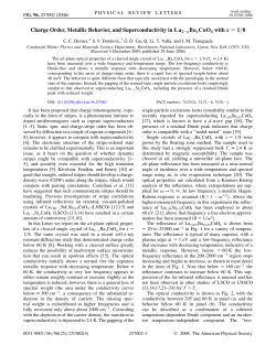 Charge Order, Metallic Behavior, and Superconductivity in La 2- x Ba x CuO 4 with x =1/8