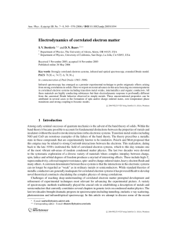 Electrodynamics of correlated electron matter