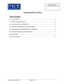 Authorized Drivers Policy