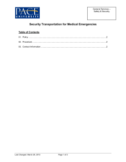 Security Transportation for Medical Emergencies