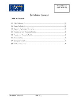 Psychological Emergency