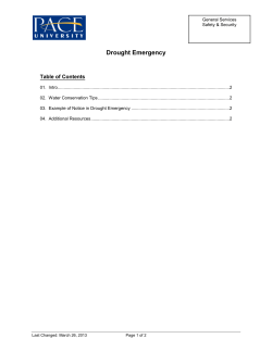 Drought Emergency