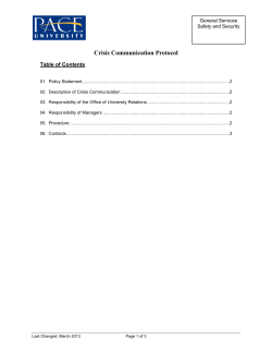 Crisis Communication
