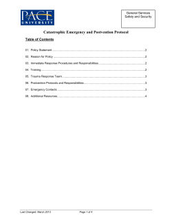 Catastrophic Emergency