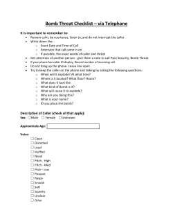 Bomb Threat Checklist