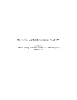 Mail Services 2007 Survey Results