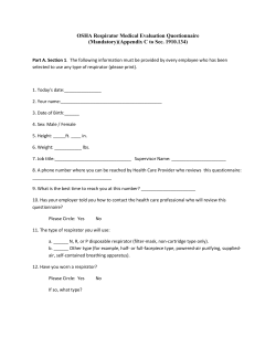 OSHA Respirator Medical Evaluation Questionnaire