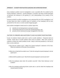 Appendix P - Accident Investigation Guidelines and Supervisors Report