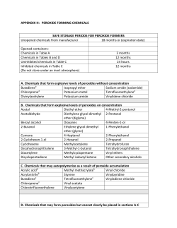 Appendix H - Peroxide Forming Chemicals