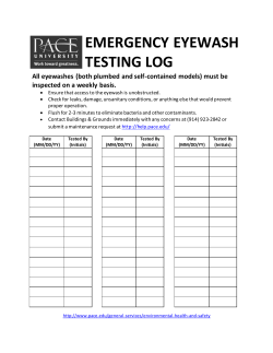 Emergency Eyewash Testing Log
