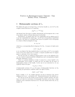 The Borel-Weil Theorem