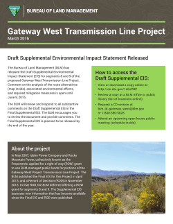Draft Supp. EIS publishes