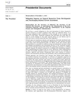 Presidential Memorandum