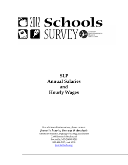 ASHA's 2012 Schools Survey